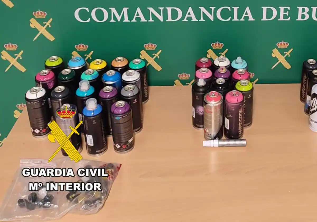 Sucesos Burgos: Denunciados cuatro jóvenes por hacer grafitis en el Alfoz de Burgos