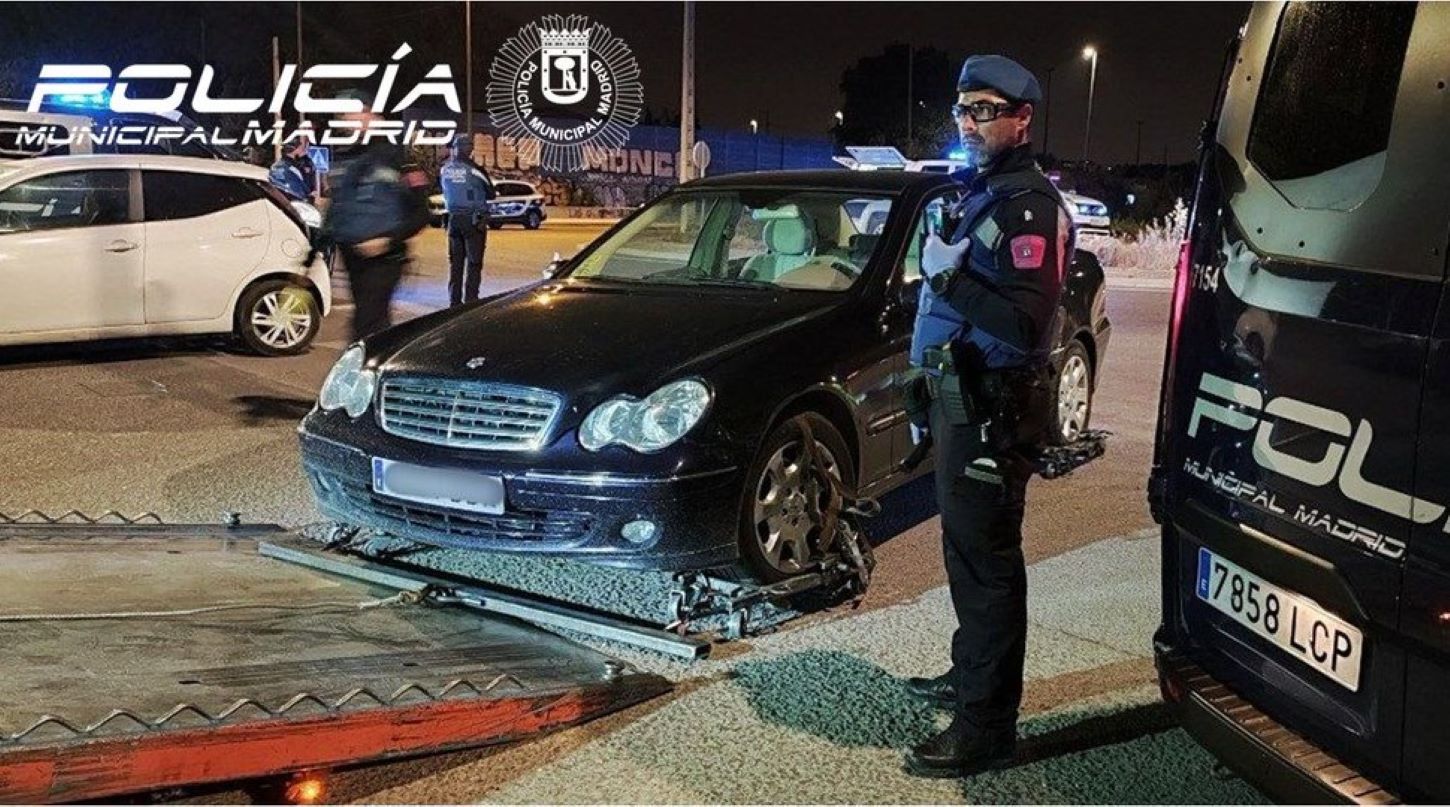 Detenido conductor tras 30 km de persecución policial y agresión a agentes, habiendo dado positivo en cocaína