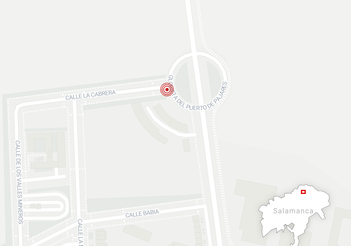 Dos heridos tras chocar en una rotonda de la salida de Salamanca hacia Zamora