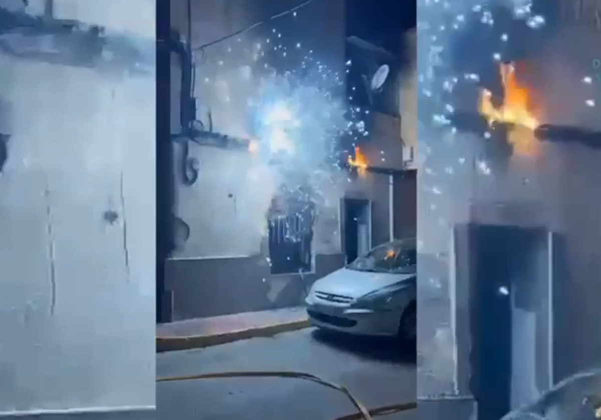 Incendios en Alicante | Un incendio quema los cables de la luz y provoca explosiones en una casa de Callosa del Segura