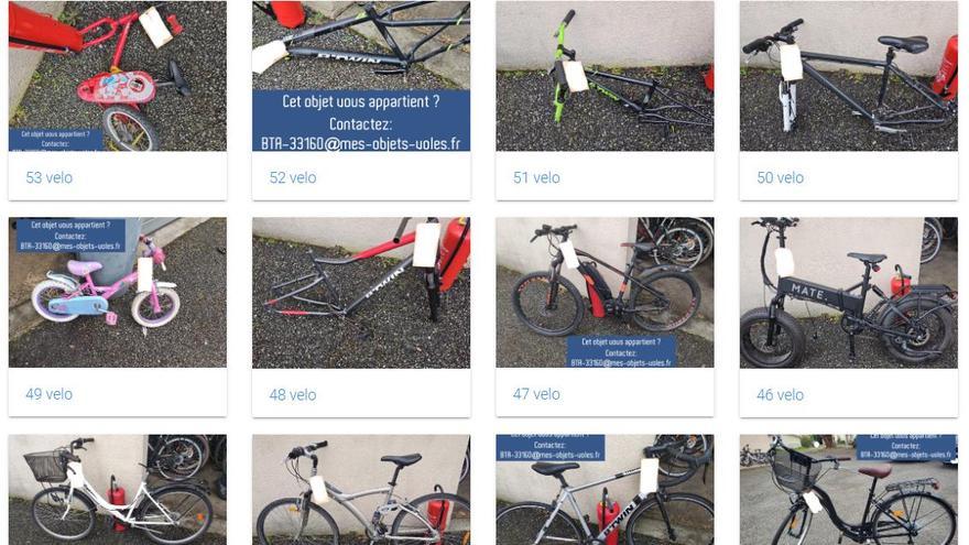 La Gendarmerie busca los dueños de bicicletas y otros objetos robados en Gipuzkoa