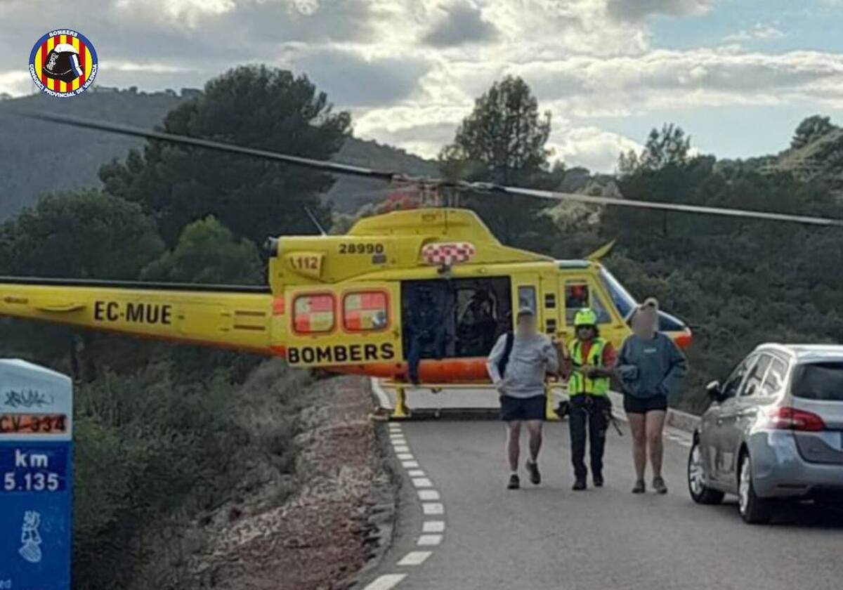 Fin de semana de rescates en helicóptero en las montañas valencianas
