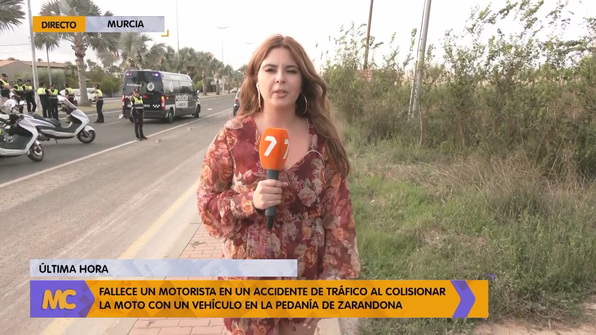 Muere un motorista en Murcia
