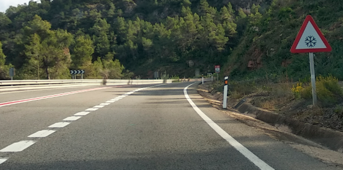 Paso alternativo en la carretera de Reus a Falset