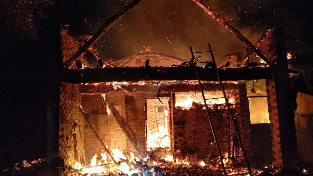 Efectos de un incendio en un inmueble.