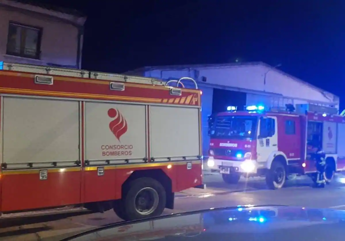 Incendio en una nave de Viacampo en Calahorra