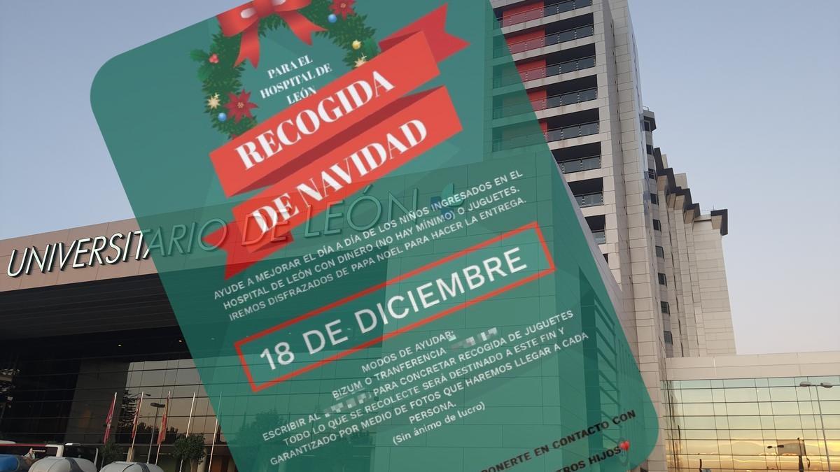 El Hospital de León se desmarca de esta campaña navideña recogida de dinero y juguetes, que denunciará.