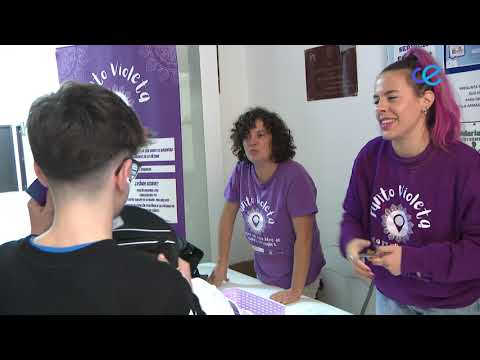 Punto Violeta junto a la Casa de la Juventud