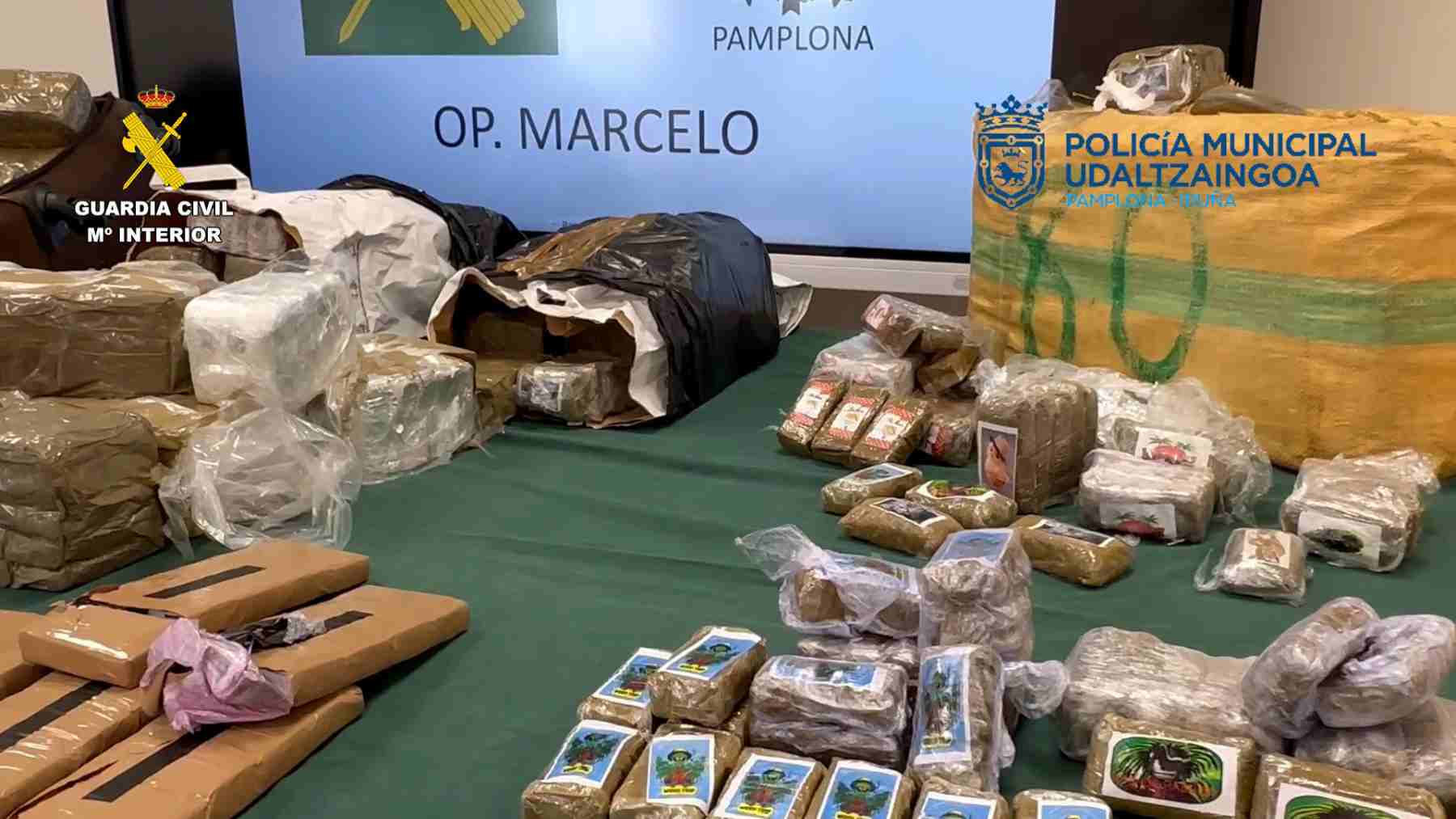 Incautada una brutal cantidad de hachís en Navarra: así traían la droga de Murcia a Pamplona