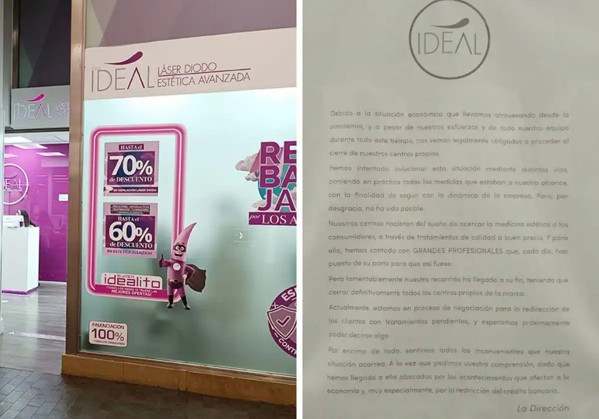 Cierre de centros estéticos Ideal deja a cientos de personas sin tratamientos y garantías