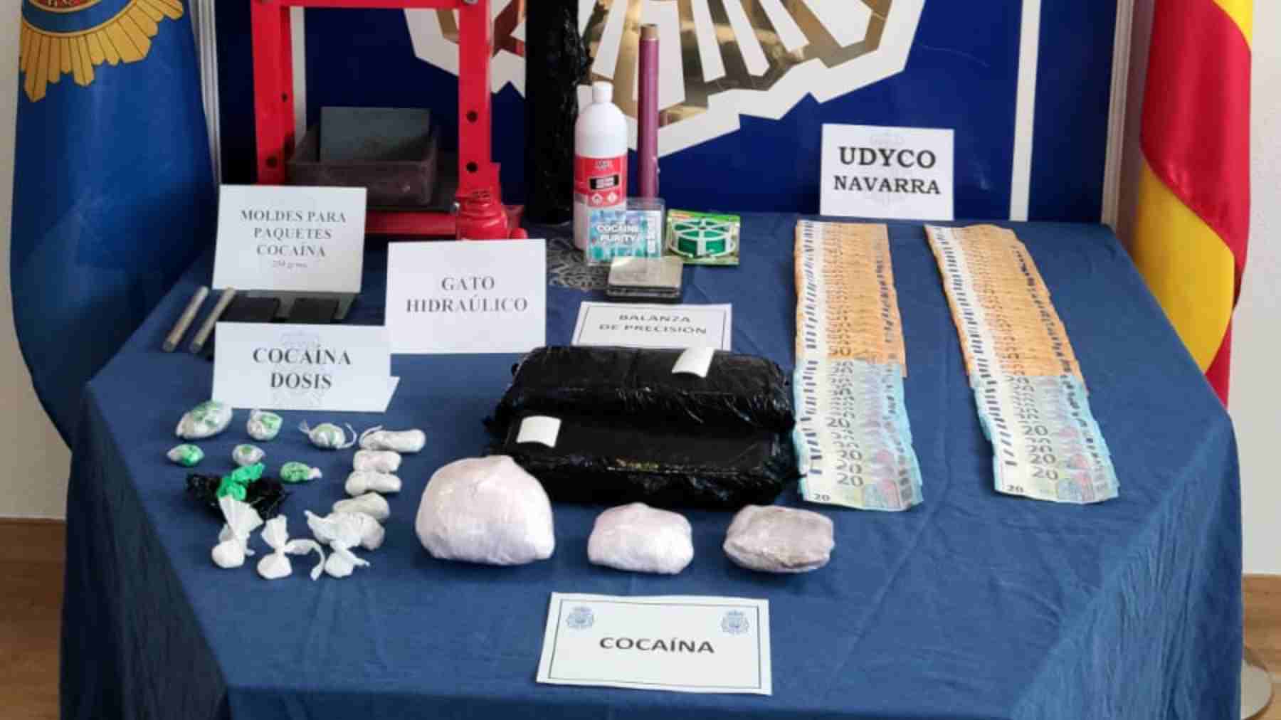 Golpe a la coca en Navarra: traían a Pamplona dos kilos de droga al mes en coches
