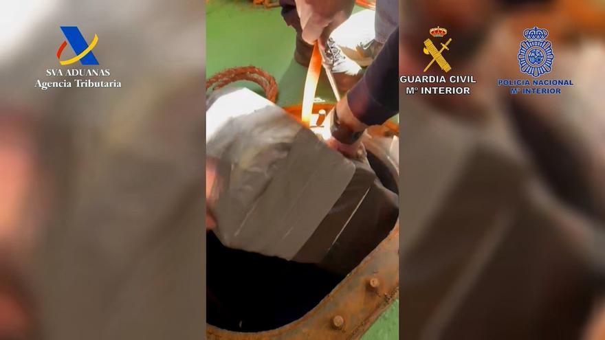 Intervenidos 2.000 kilos de cocaína oculta en un buque mercante en Tenerife