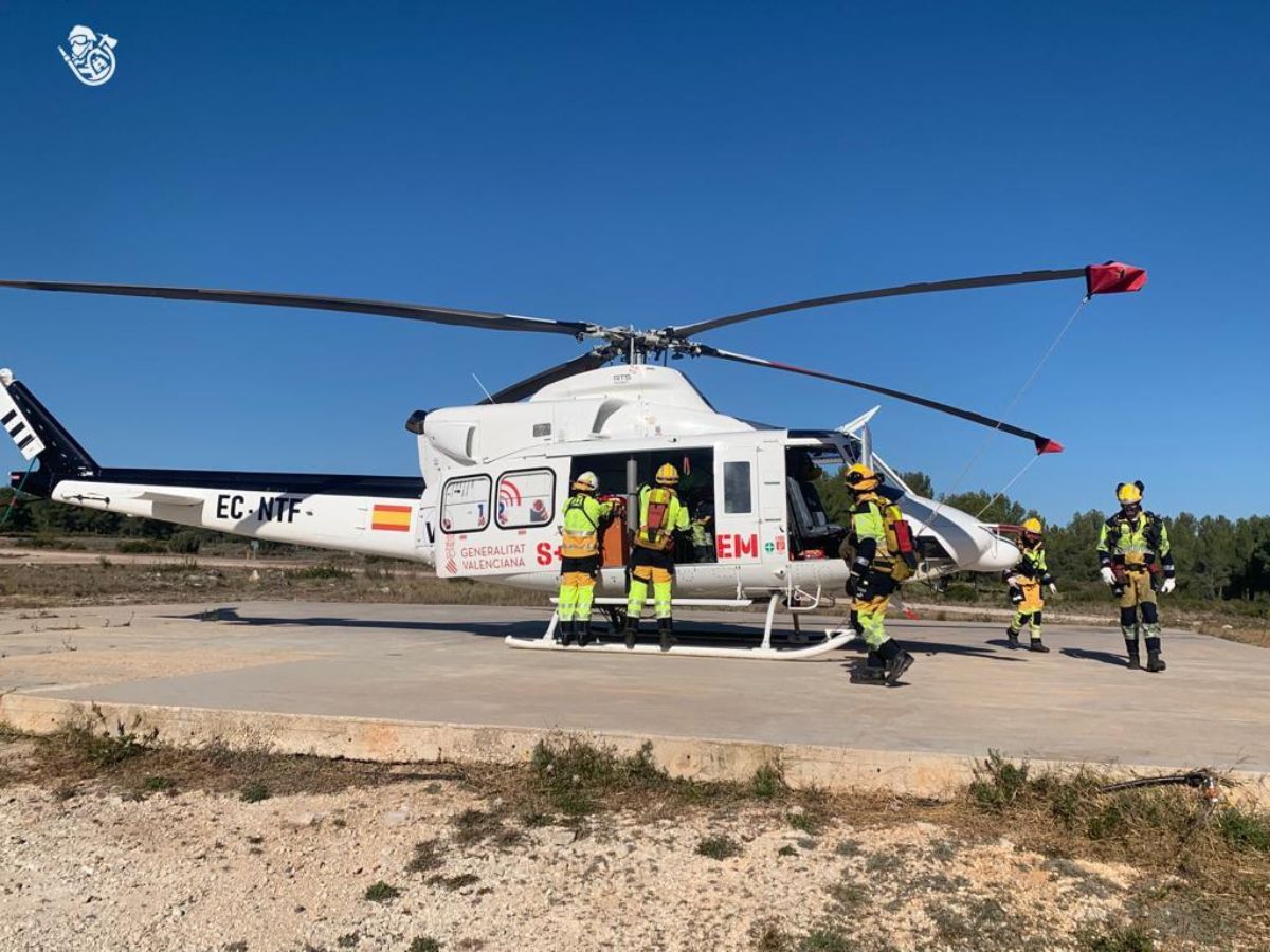 Emergencia en Montanejos: Bomberos de Castellón solicitan apoyo a bomberos de Valencia para evacuación helitransportada