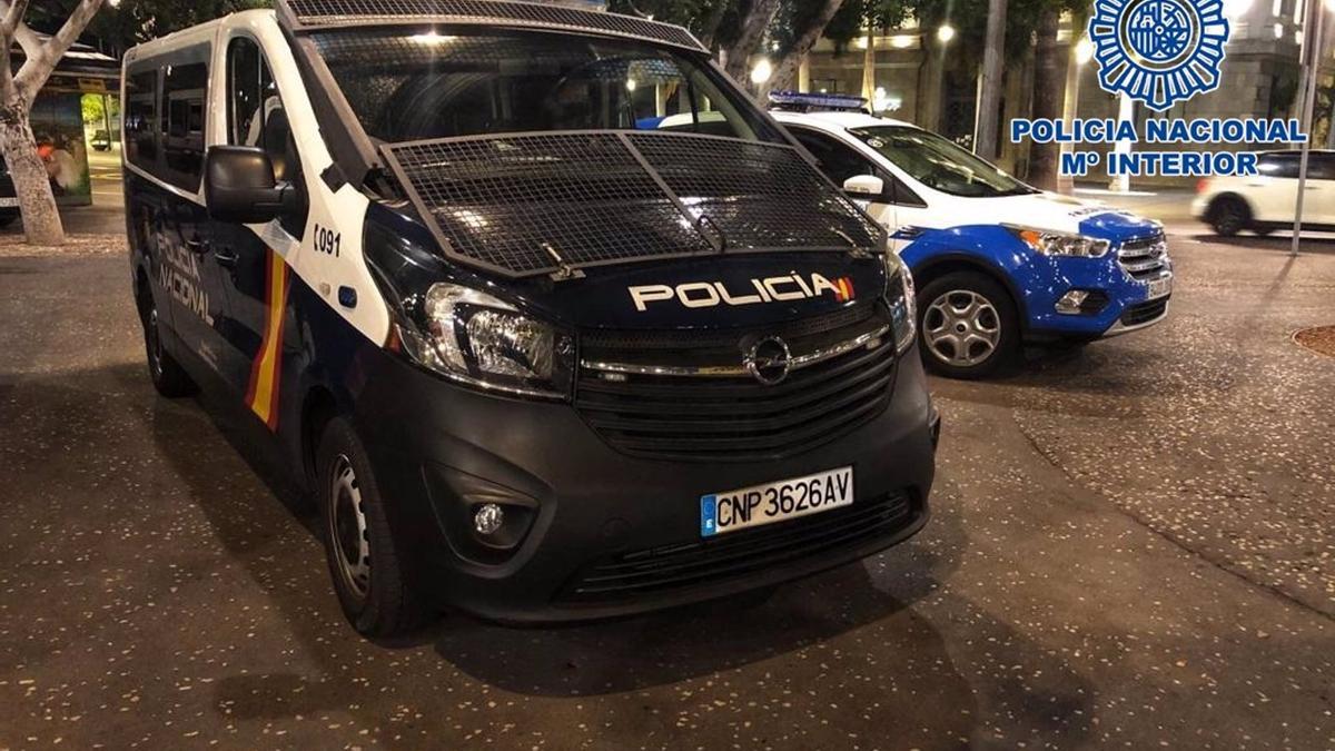 Furgón de la Policía Nacional en Santa Cruz de Tenerife.