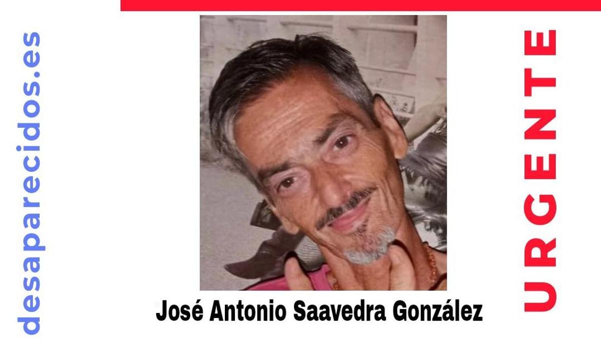 Cartel de la desaparición de José Antonio Saavedra.