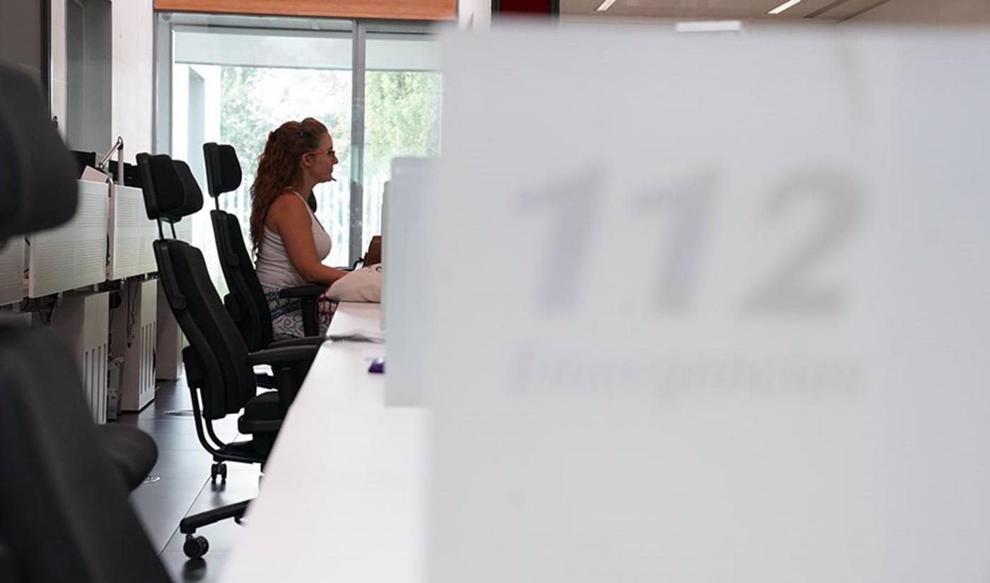 Una trabajadora del 112. - 112
