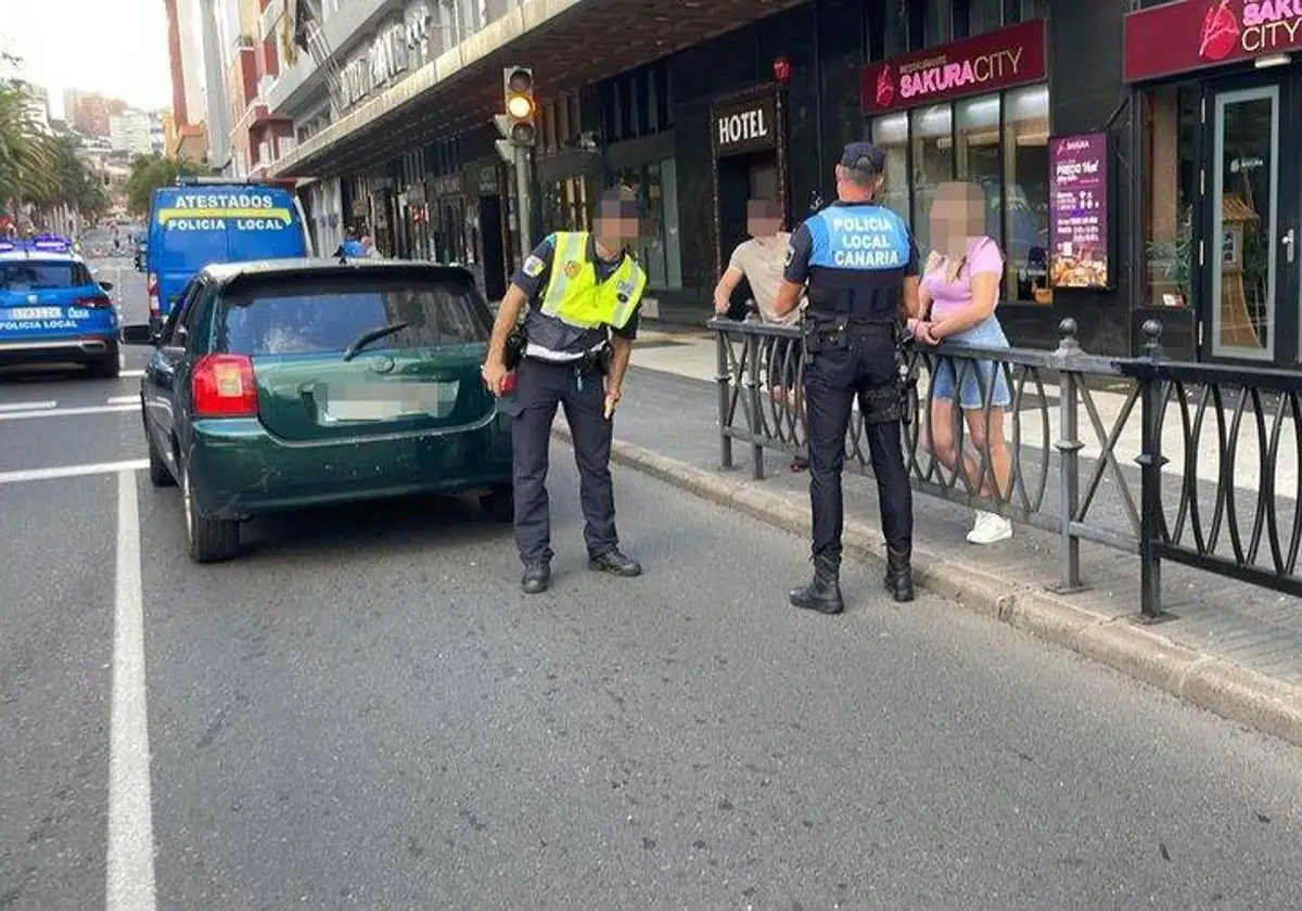 Detenido conductor sin carnet que circulaba de manera errática por la capital grancanaria