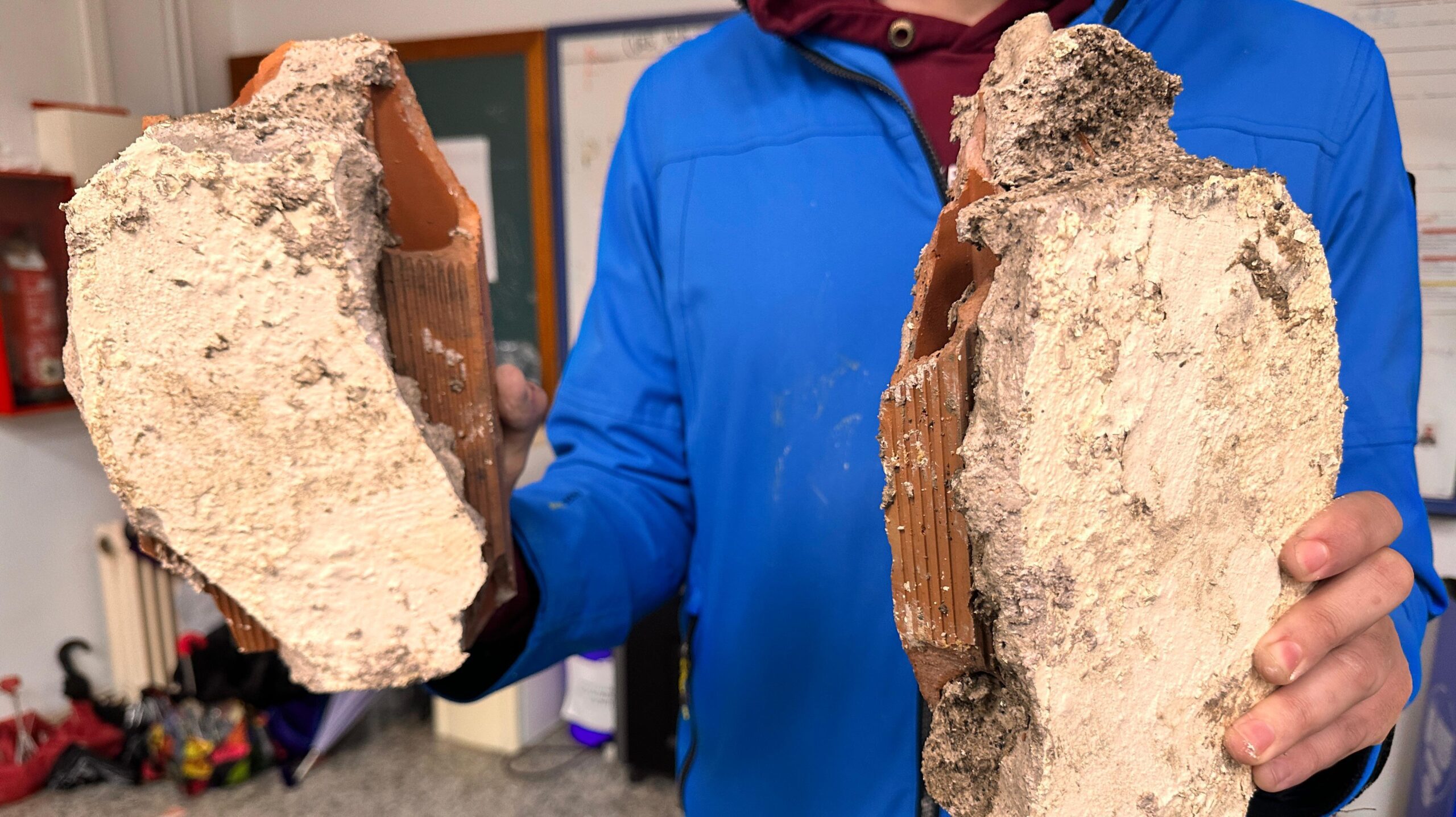 Situación crítica en el IES San Blas de Aracena por problemas de desprendimientos tras las lluvias