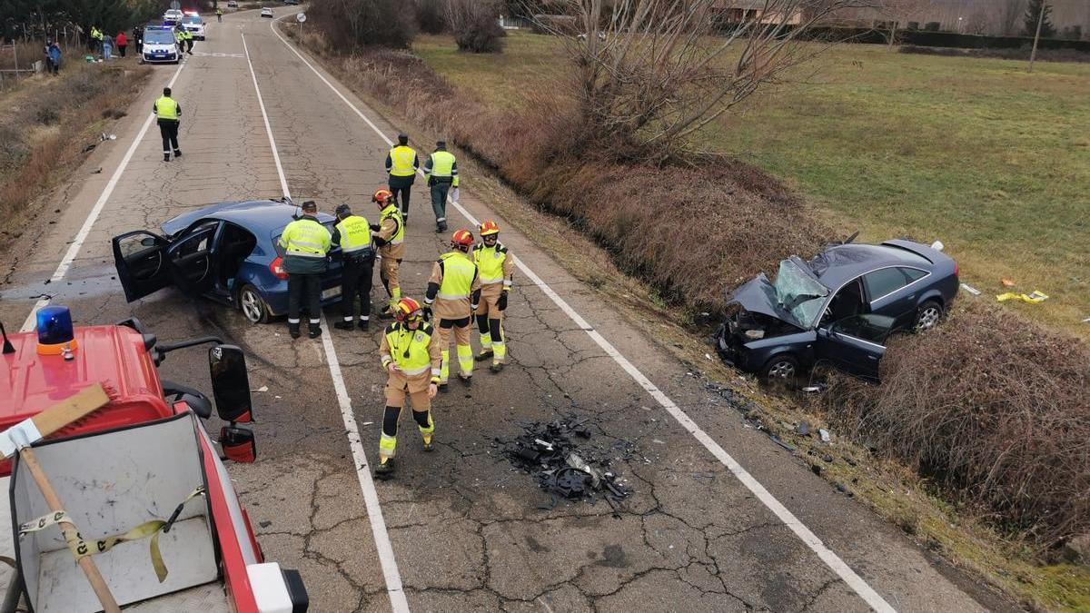 Accidente de tráfico en Sariegos.