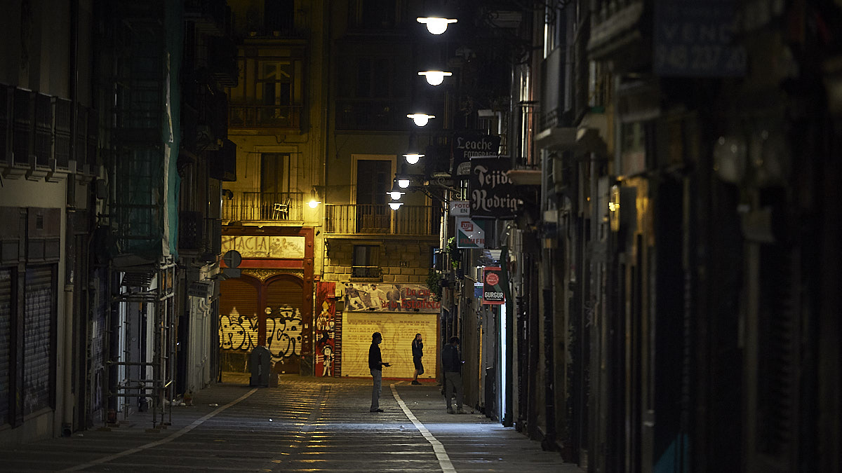 Avería deja a oscuras varias calles del Casco Viejo de Pamplona