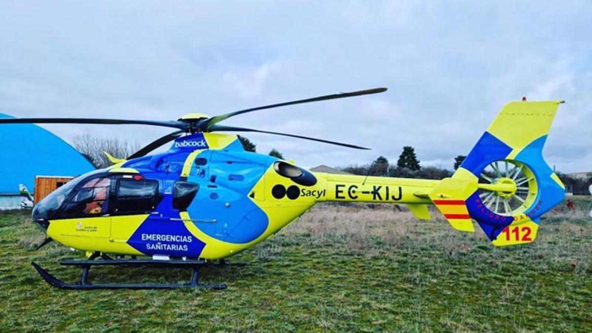 Helicóptero sanitario de Sacyl.