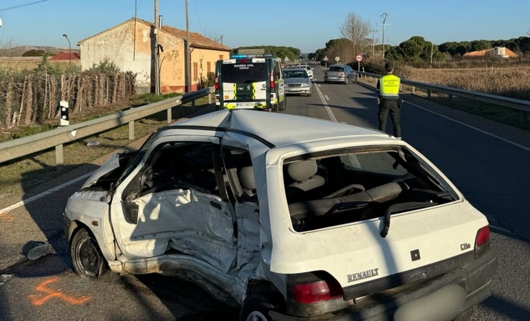 Trágico accidente en la N-122 de Zamora: un fallecido y tres heridas ingresadas en el hospital