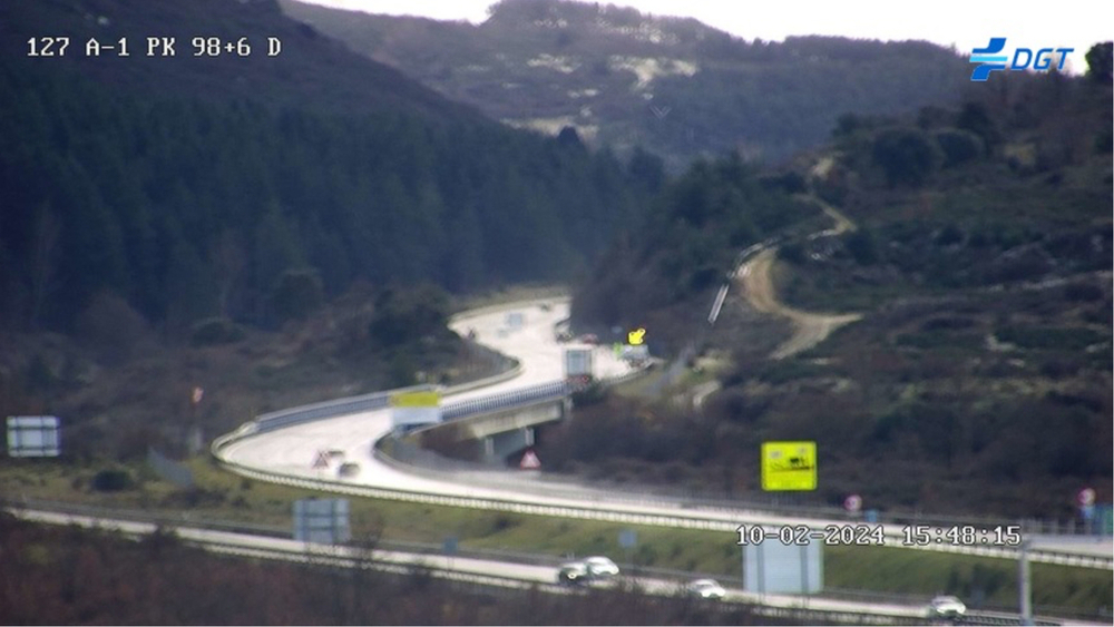 Accidente provoca corte de la A-1 en sentido Burgos y genera retenciones de más de 4 kilómetros