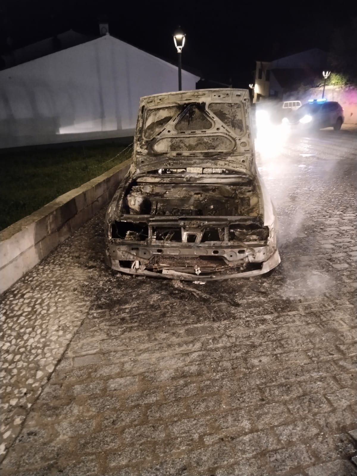 El coche quedó totalmente calcinado. Foto: Bomberos del Consorcio