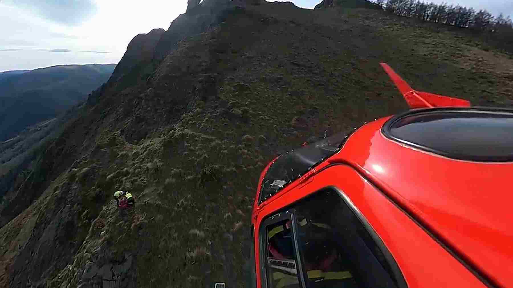 El complicado rescate en Navarra de una joven que había caído por el cortado de una montaña