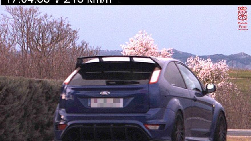 Navarra: Pillado un conductor de Gipuzkoa por conducir a 218 km/h y dar positivo en en drogas