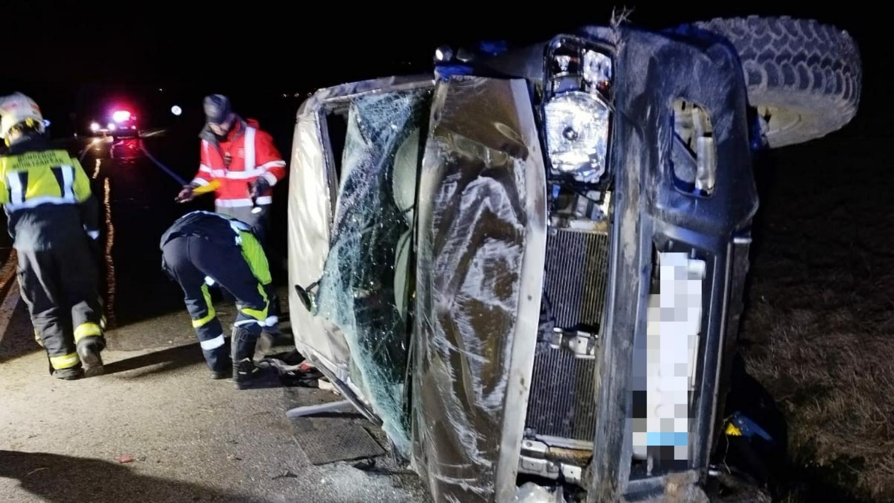Conductor resulta herido de gravedad en un accidente de tráfico en Ororbia