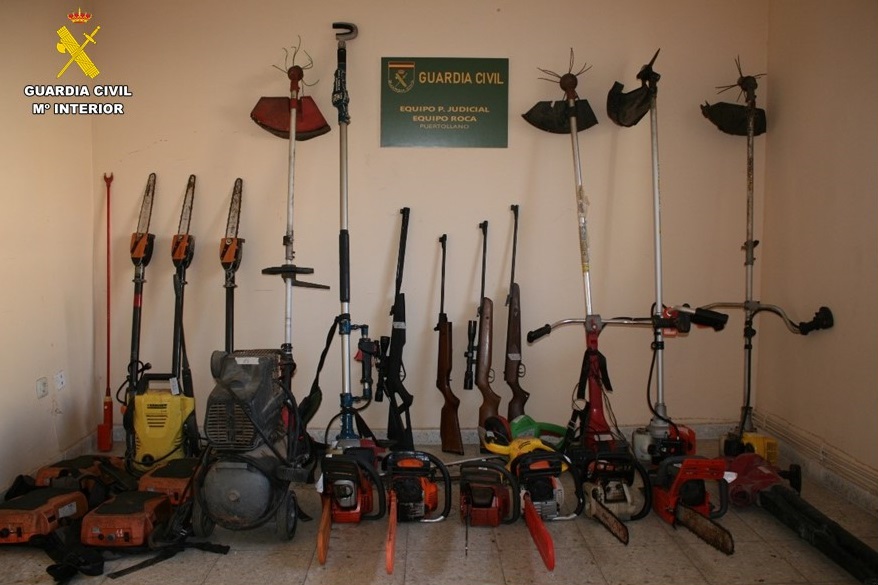 La Guardia Civil desmantela una banda de robos en explotaciones agrícolas y ganaderas en Almodóvar del Campo, Argamasilla de Calatrava y otras localidades