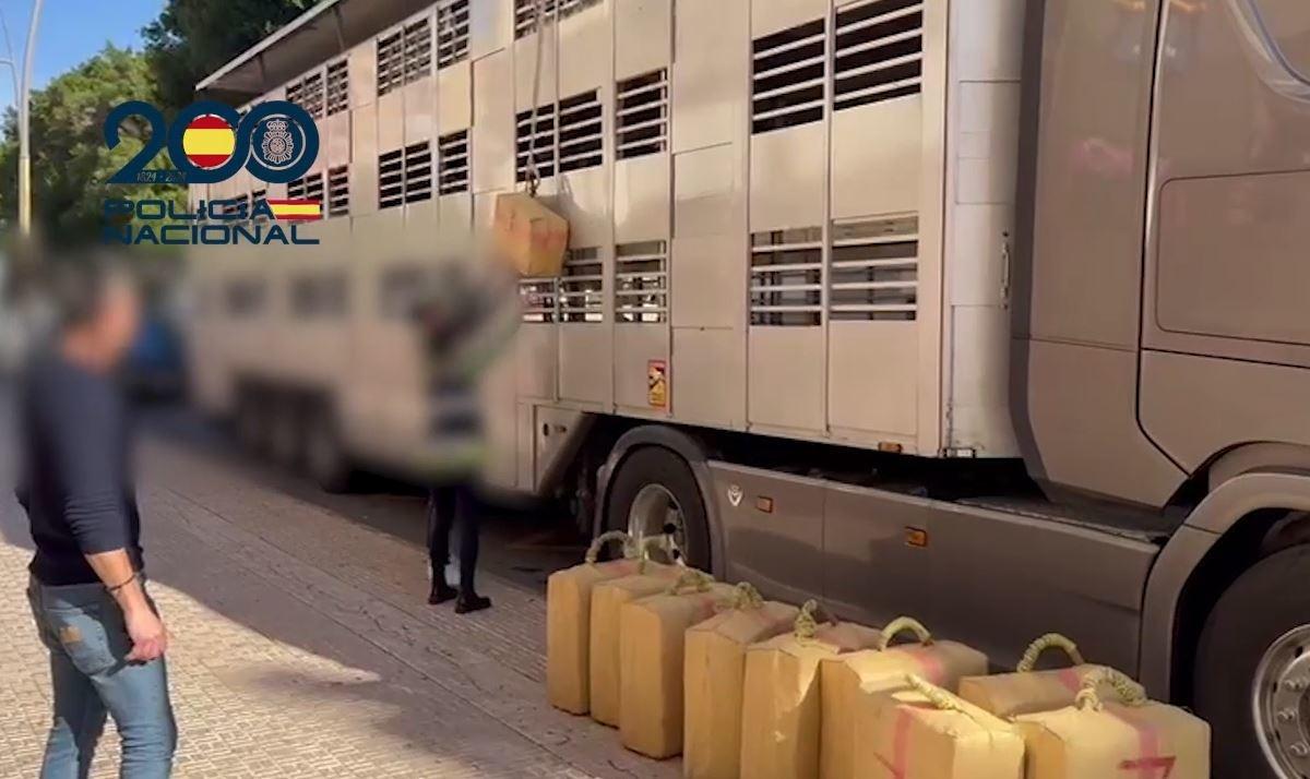 La Policía Nacional detiene a conductor y decomisa 470 kilos de hachís en Almería