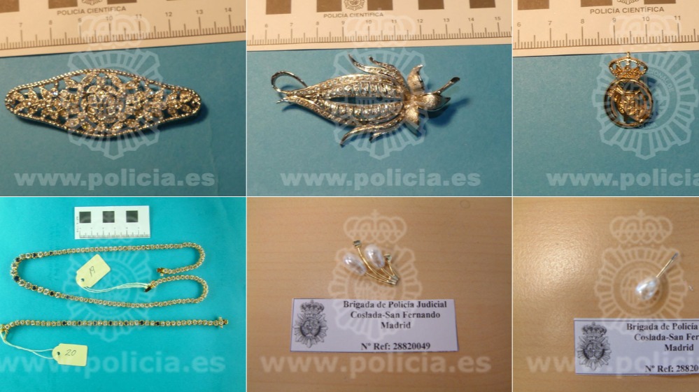 La Policía Nacional exhibe en su página web una exposición virtual de joyas y objetos de valor recuperados en operaciones policiales en toda España