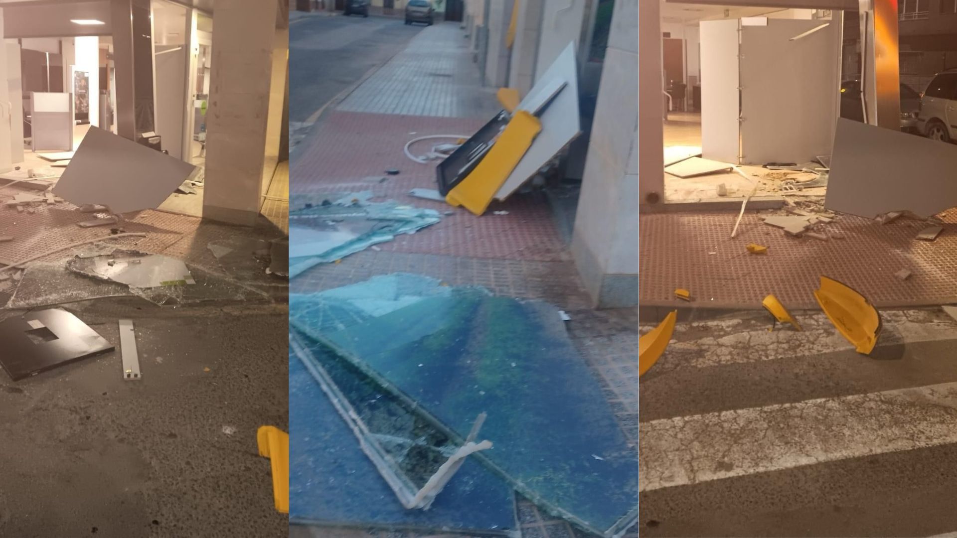 Roban un cajero con un camión pluma en la diputación cartagenera de La Palma