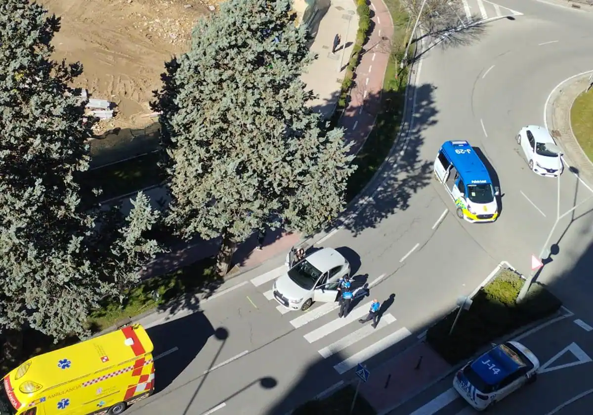Una mujer de 77 años resulta herida tras ser atropellada en la calle Santa Bárbara de Burgos