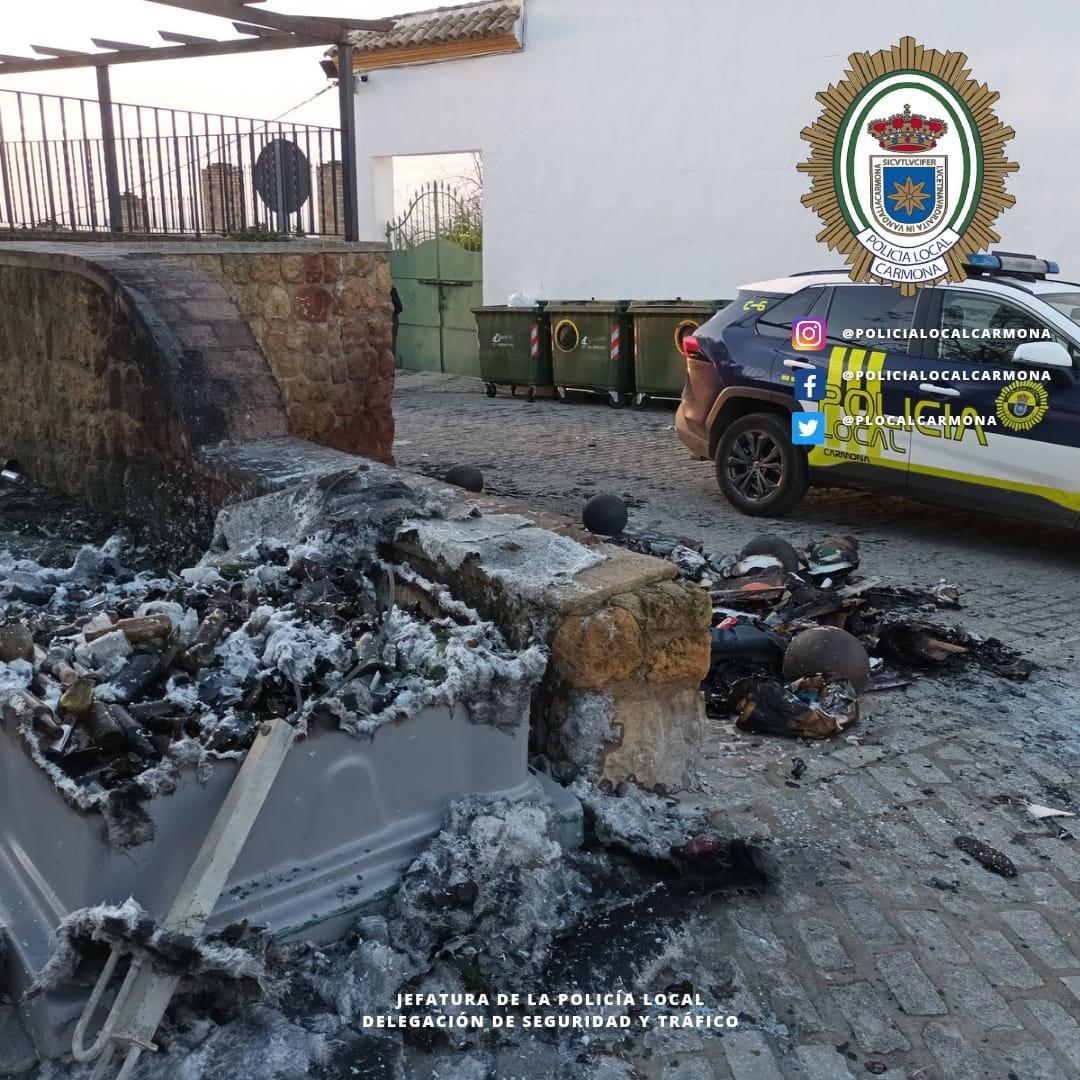 Capturan a hombre acusado de provocar incendio en contenedores de basura en Carmona