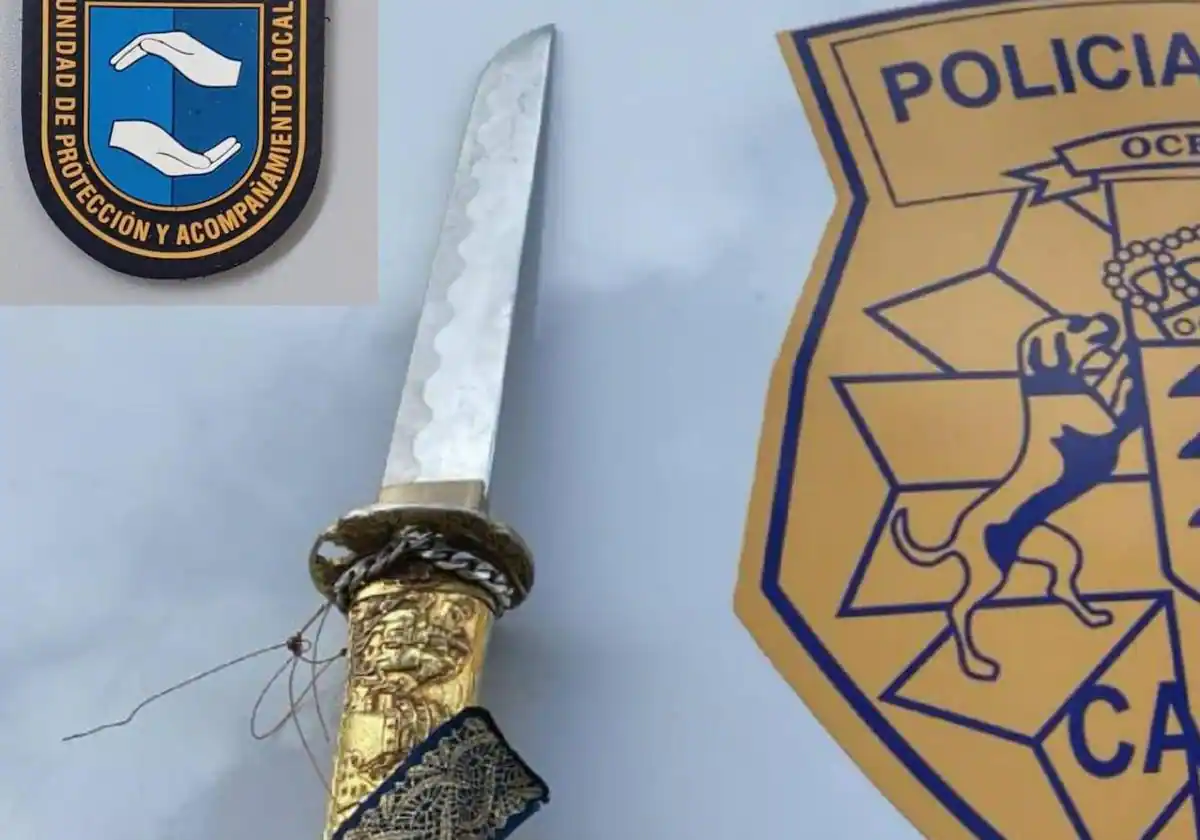Detenido hombre en Las Palmas de Gran Canaria por amenazar a otro con un cuchillo de grandes dimensiones en plena vía pública
