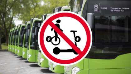 Vitoria «analizará científicamente» la prohibición de patinetes en buses