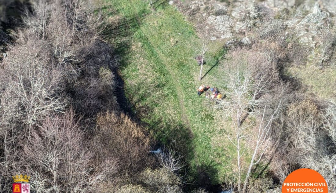 Joven de 30 años rescatada tras sufrir una caída mientras realizaba una ruta de senderismo en Alcañices