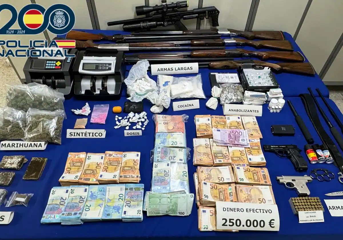 Confiscan armas y drogas a una banda de traficantes asentada en pueblos de Valencia