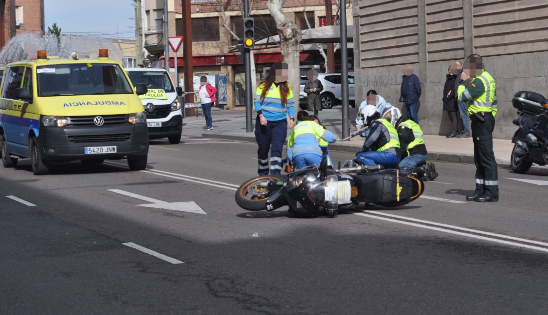 Herido un motorista en Zamora capital al paso del trofeo ciclista