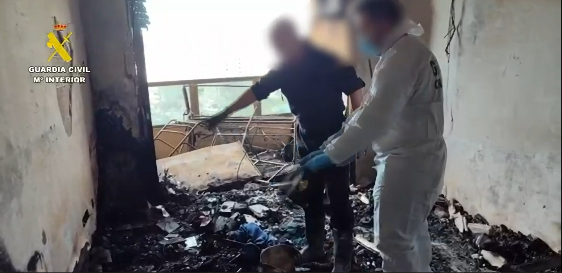 Así ha quedado la vivienda devastada por las llamas en el trágico incendio de La Vila