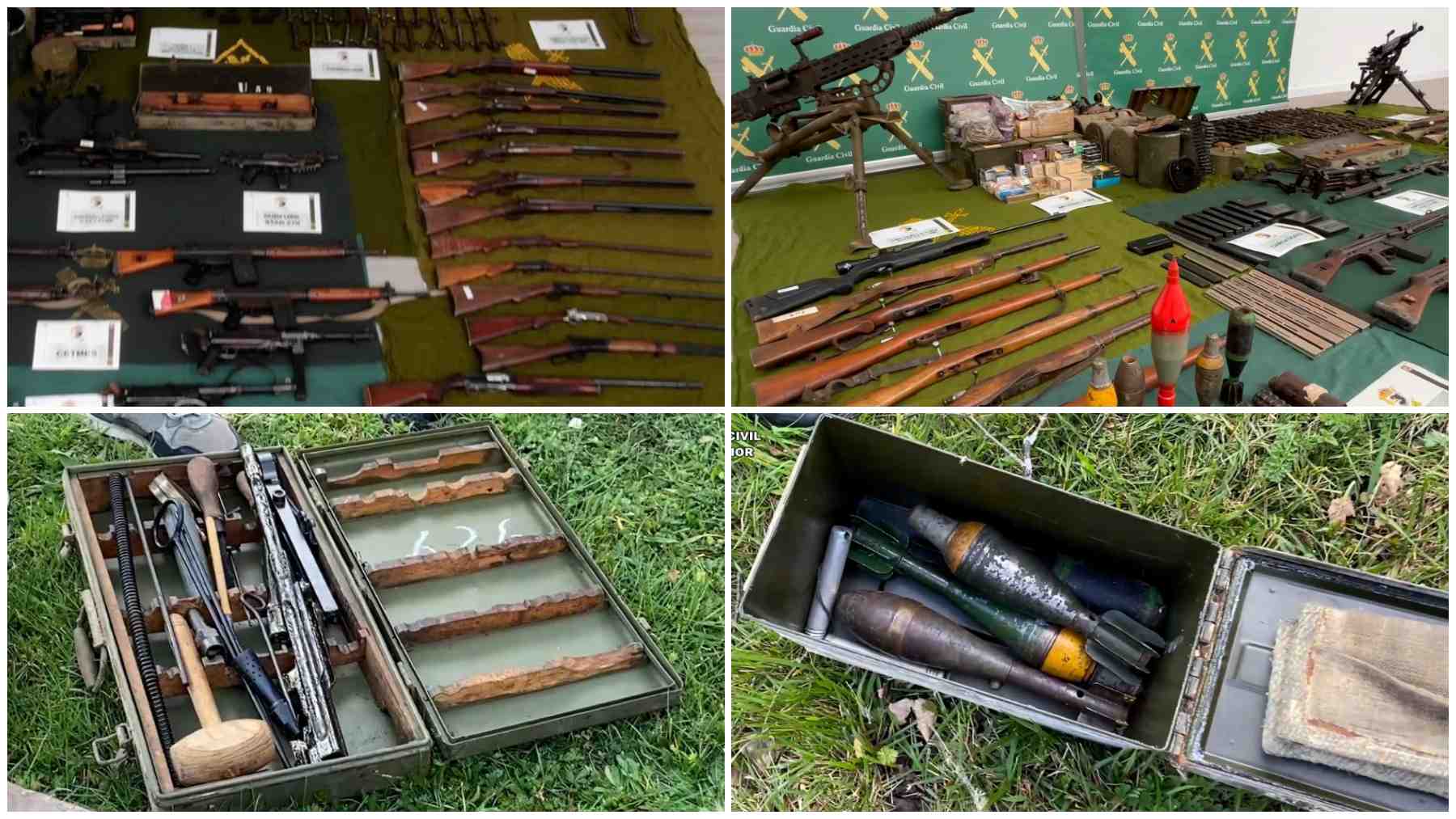 Guardia Civil descubre 190 armas de fuego y 17.000 cartuchos en operación ‘Blackmamba’ en Navarra
