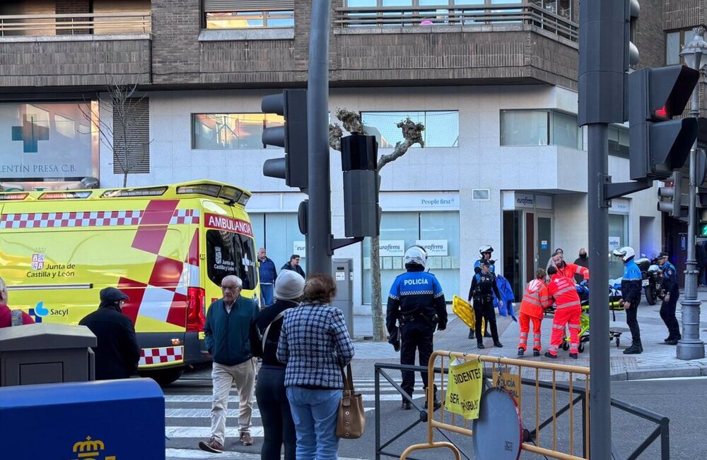 Trasladado al hospital tras ser atropellado en Valladolid