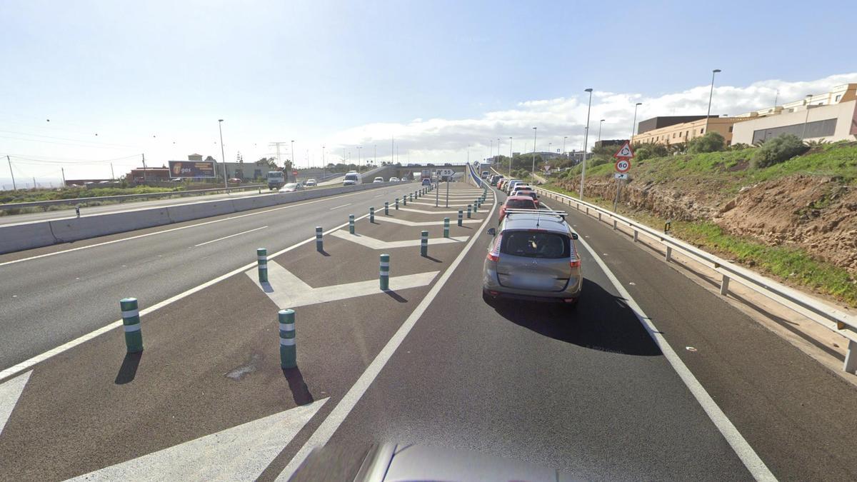 Autopista TF-1, a su paso por Granadilla.