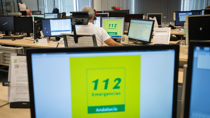 Imagen de archivo del centro coordinador de emergencias 112