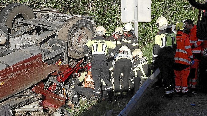 Muere un camionero de Amezketa en un accidente en Navarra
