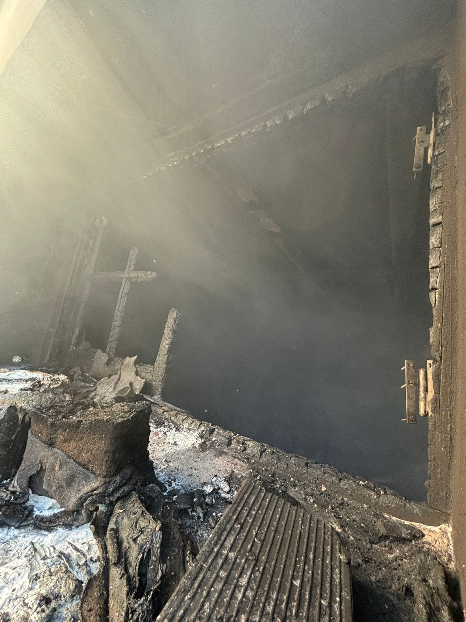 El incendio calcinó la vivienda