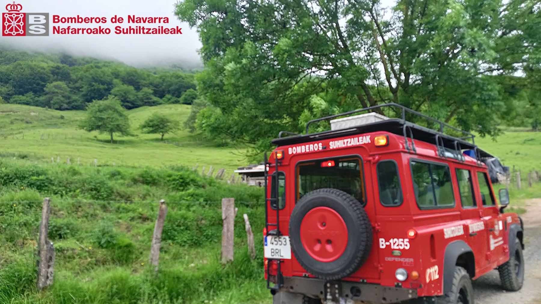Bomberos rescatan a montañera lesionada tras caída en la Sierra de Urbasa